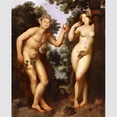 Personalized Renaissance Portrait Adam and Eve from Photos,by myDaVinci - myDaVinci